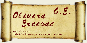 Olivera Erčevac vizit kartica